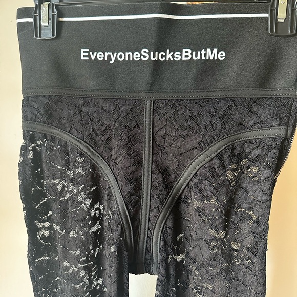 High Waist Skinny Sexy Leggings Lace Trousers Side Zip. Ladies Size S - Picture 3 of 8